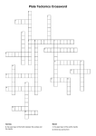 Plate Tectonics Crossword