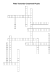 Plate Tectonics Crossword Puzzle