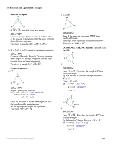 Refer to the figure. 1. If name two congruent angles. SOLUTION