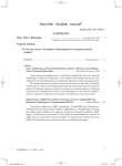 Securities Analysts JournalR