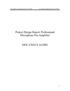 Preliminary Design Report