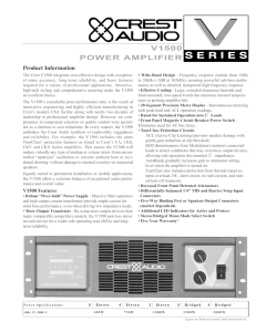 v1500 power amplifier