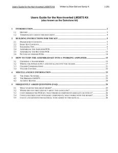 Requirement Specification for Optimization of WBAEC