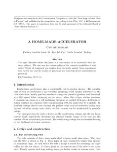 A HOME-MADE ACCELERATOR