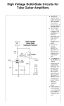 High Voltage Solid-State Circuits for Tube Guitar