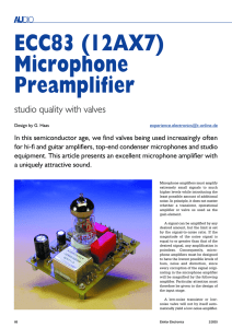 (12AX7) Microphone Preamplifier