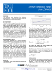 Minimum Temperature Range of the LDM-4405