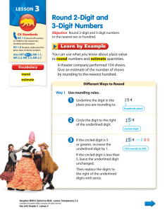 Round 2-Digit and 3-Digit Numbers