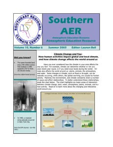 Summer - Southeast Regional Climate Center