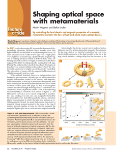 Shaping optical space with metamaterials