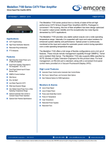 Medallion 7100 Series CATV Fiber Amplifier