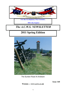 160 Spring 2011 - American Civil War Society