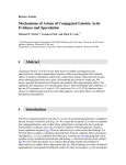 Mechanisms of Action of Conjugated Linoleic Acid