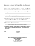 Laverne Noyes Scholarship Application