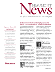 News BEAUMONT For  physicians  and  office  managers