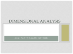 DIMENSIONAL ANALYSIS