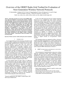 Overview of the ORBIT Radio Grid Testbed for Evaluation of Next