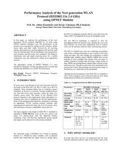 Performance Analysis of the Next generation WLAN Protocol