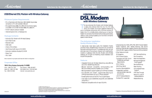 USB/Ethernet DSL Modem With Wireless Gateway