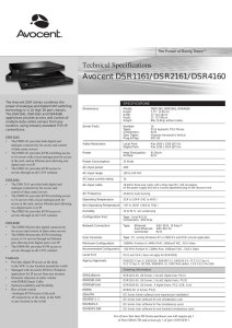 Avocent DSR1161/DSR2161/DSR4160