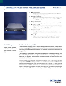 AUROREAN™ POLICY SERVER 7000 AND 3000 SERIES Data Sheet