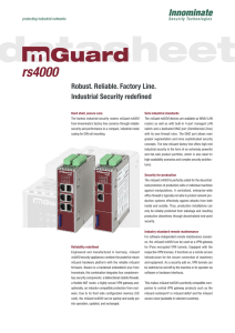 Robust. Reliable. Factory Line. Industrial Security redefined protecting industrial networks