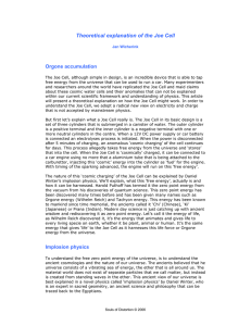 Theoretical explanation of the Joe Cell