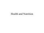 Health and Nutrition