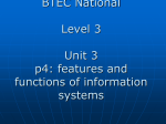 p4 - describe the featurs and functions of information systems