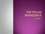 The Italian Renaissance - Le Mars Community Schools