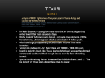 T Tauri Variable Type Star