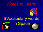 Space Vocabulary - Primary Grades Class Page