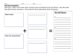Name Date Block ______ Cell Theory Equation Directions: Write in