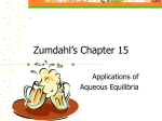 Zumdahl’s Chapter 15 - University of Texas at Dallas