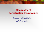 Chemistry of Coordination Compounds