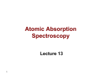 Atomic Spectroscopy