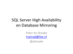 SQL Server High Availability en database mirroring