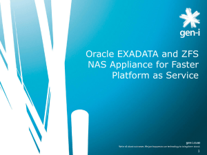 Oracle Exadata with ZFS NAS Appliance for faster platform