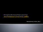 Java Database Connectivity (JDBC)