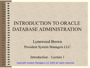 ORACLE LECTURE SERIES