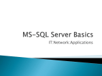 Lecture 10 MS-SQL Server Basics