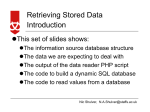 Using PHP to Retrieve Data