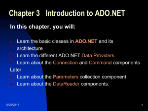 Chapter 3 Introduction to ADO.NET