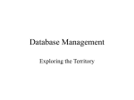 Database Introduction - YSU Computer Science & Information Systems