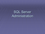 SQL Server Administration