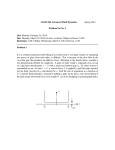 1.63J/2.26J Advanced Fluid Dynamics Spring 2014 Problem Set No. 2