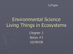 Environmental Science Living Things in Ecosystems