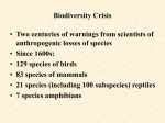 Geography of Extinctions