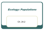 Ecology: Populations