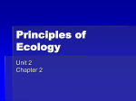 Unit 2 Chapter 2 Principles of Ecology